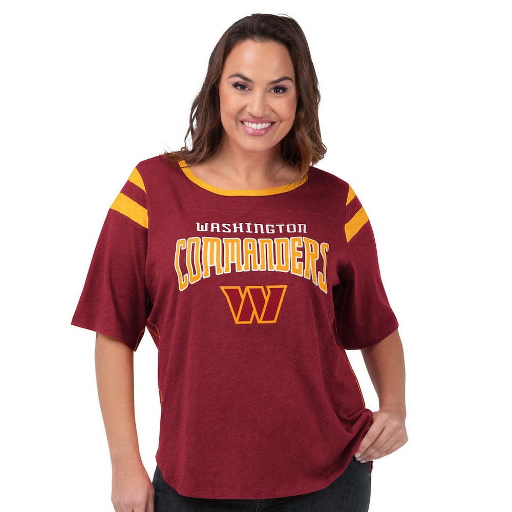 Washington Commanders G-III 4Her by Carl Banks Women's Plus Size Linebacker T-Shirt - Burgundy outlet