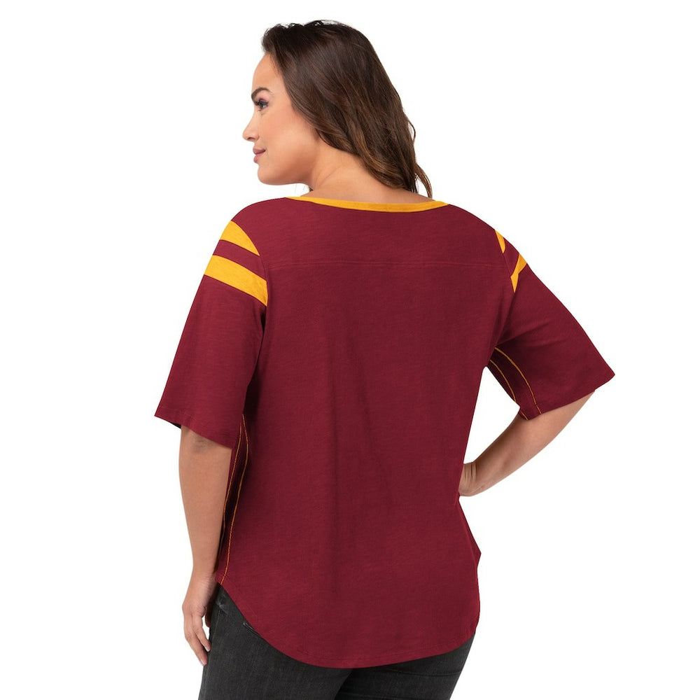 Washington Commanders G-III 4Her by Carl Banks Women's Plus Size Linebacker T-Shirt - Burgundy outlet