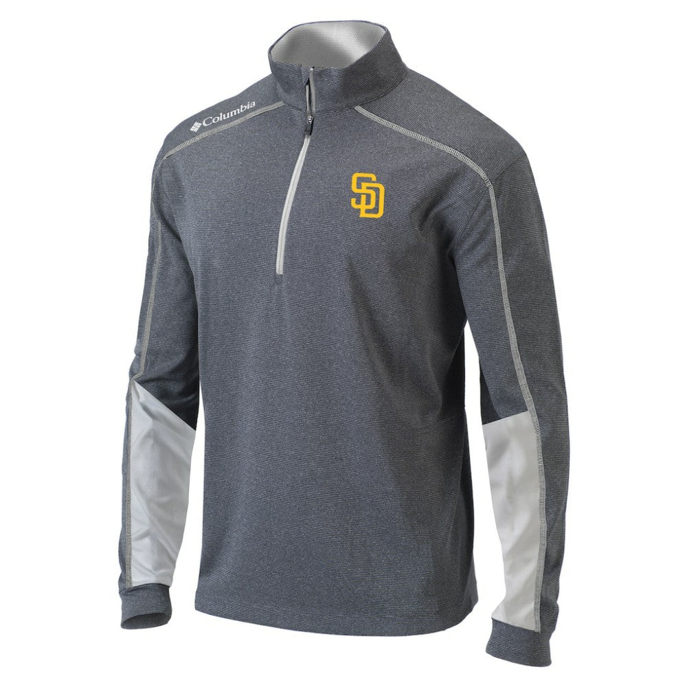 San Diego Padres Omni-Wick Shotgun 2.0 Quarter-Zip Pullover Top - Charcoal/White | Columbia