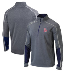 St. Louis Cardinals Omni-Wick Shotgun 2.0 Quarter-Zip Pullover Top - Charcoal/Navy | Columbia
