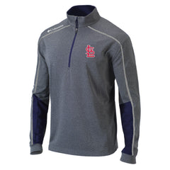 St. Louis Cardinals Omni-Wick Shotgun 2.0 Quarter-Zip Pullover Top - Charcoal/Navy | Columbia