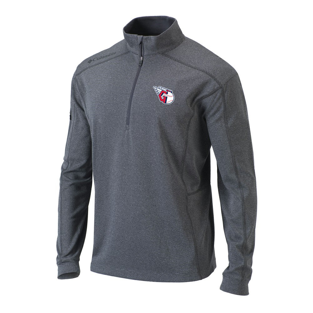 Cleveland Guardians Omni-Wick Shotgun Quarter-Zip Pullover Top - Heather Gray | Columbia