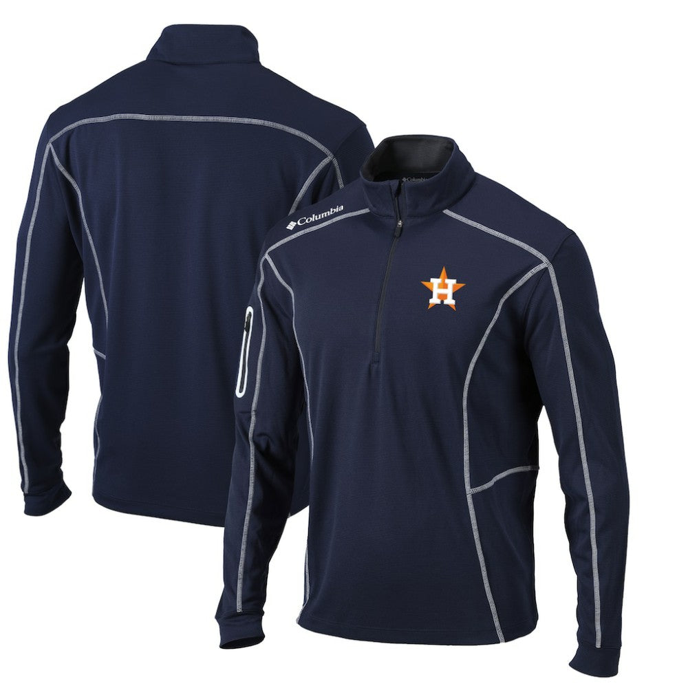 Houston Astros Omni-Wick Shotgun Quarter-Zip Pullover Top - Navy | Columbia