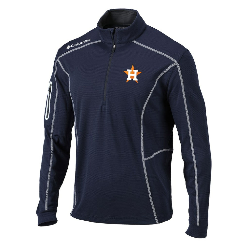 Houston Astros Omni-Wick Shotgun Quarter-Zip Pullover Top - Navy | Columbia