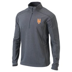 New York Mets Omni-Wick Shotgun Quarter-Zip Pullover Top - Heather Gray | Columbia