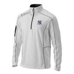 New York Yankees Omni-Wick Shotgun Quarter-Zip Pullover Top - White | Columbia