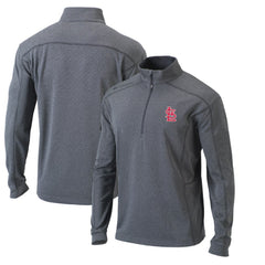St. Louis Cardinals Omni-Wick Shotgun Quarter-Zip Pullover Top - Heather Gray | Columbia