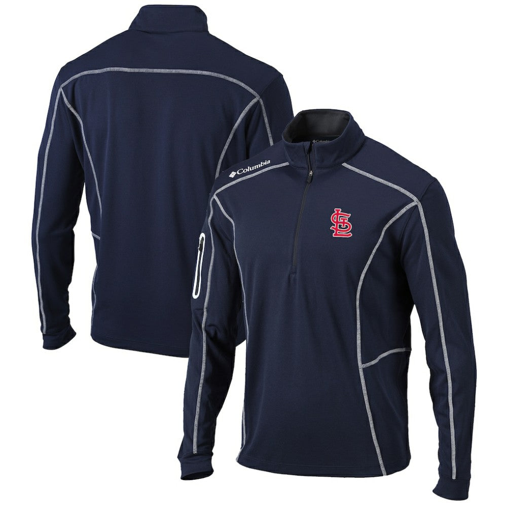 St. Louis Cardinals Omni-Wick Shotgun Quarter-Zip Pullover Top - Navy | Columbia