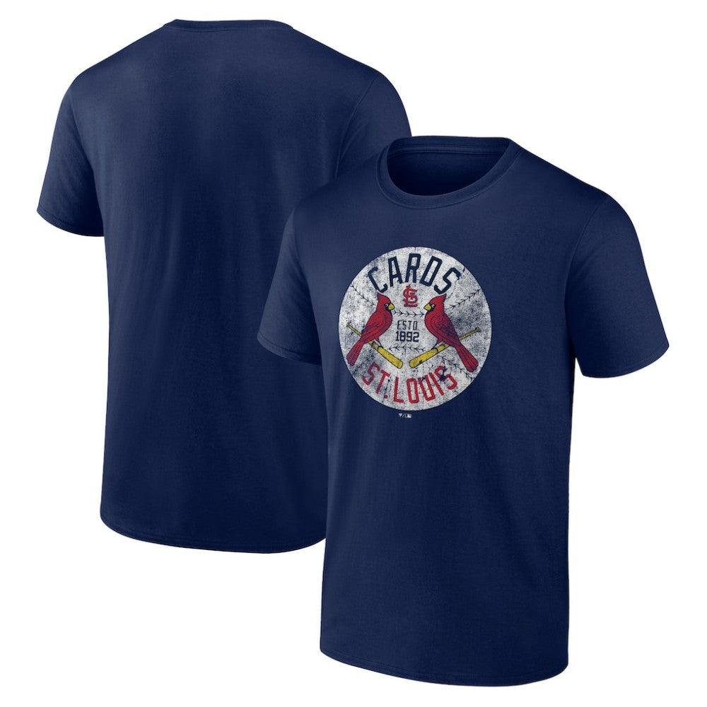 St. Louis Cardinals Hometown Collection Vintage Cards T-Shirt - Navy