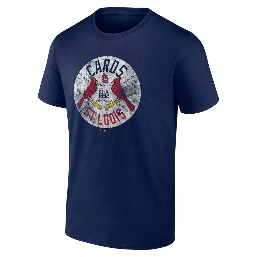 St. Louis Cardinals Hometown Collection Vintage Cards T-Shirt - Navy