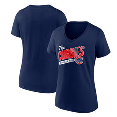 Chicago Cubs Women's Hometown Collection Those Cubbies V-Neck T-Shirt - Navy