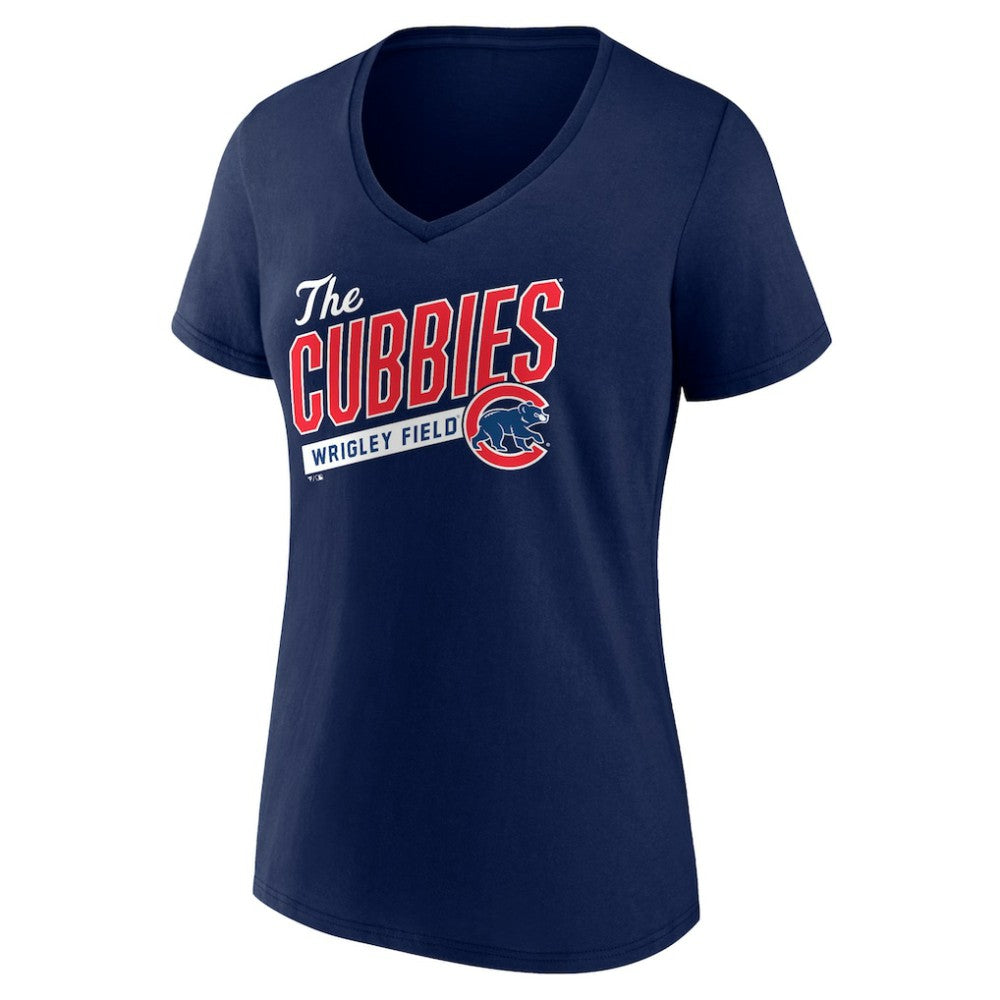 Chicago Cubs Women's Hometown Collection Those Cubbies V-Neck T-Shirt - Navy