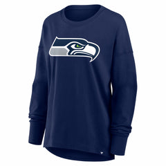 Seattle Seahawks Women's Essential Long Sleeve T-Shirt - College Navy on sale