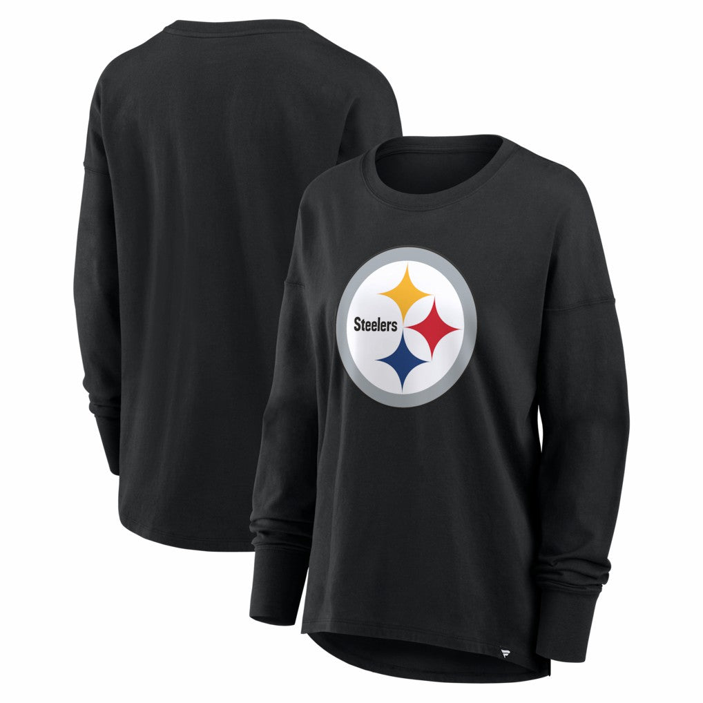 Pittsburgh Steelers Women's Essential Long Sleeve T-Shirt - Black sale