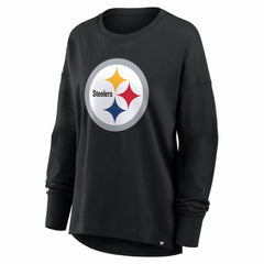Pittsburgh Steelers Women's Essential Long Sleeve T-Shirt - Black sale