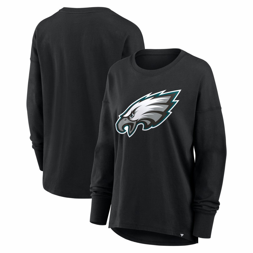 Philadelphia Eagles Women's Essential Long Sleeve T-Shirt - Black on sale