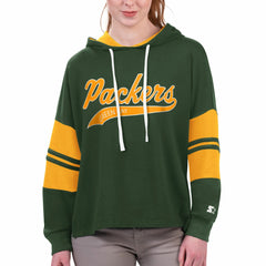 Green Bay Packers Starter Women's Bump And Run Long Sleeve Hoodie T-Shirt - Green online