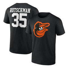 Adley Rutschman Baltimore Orioles Player Icon Name & Number T-Shirt - Black
