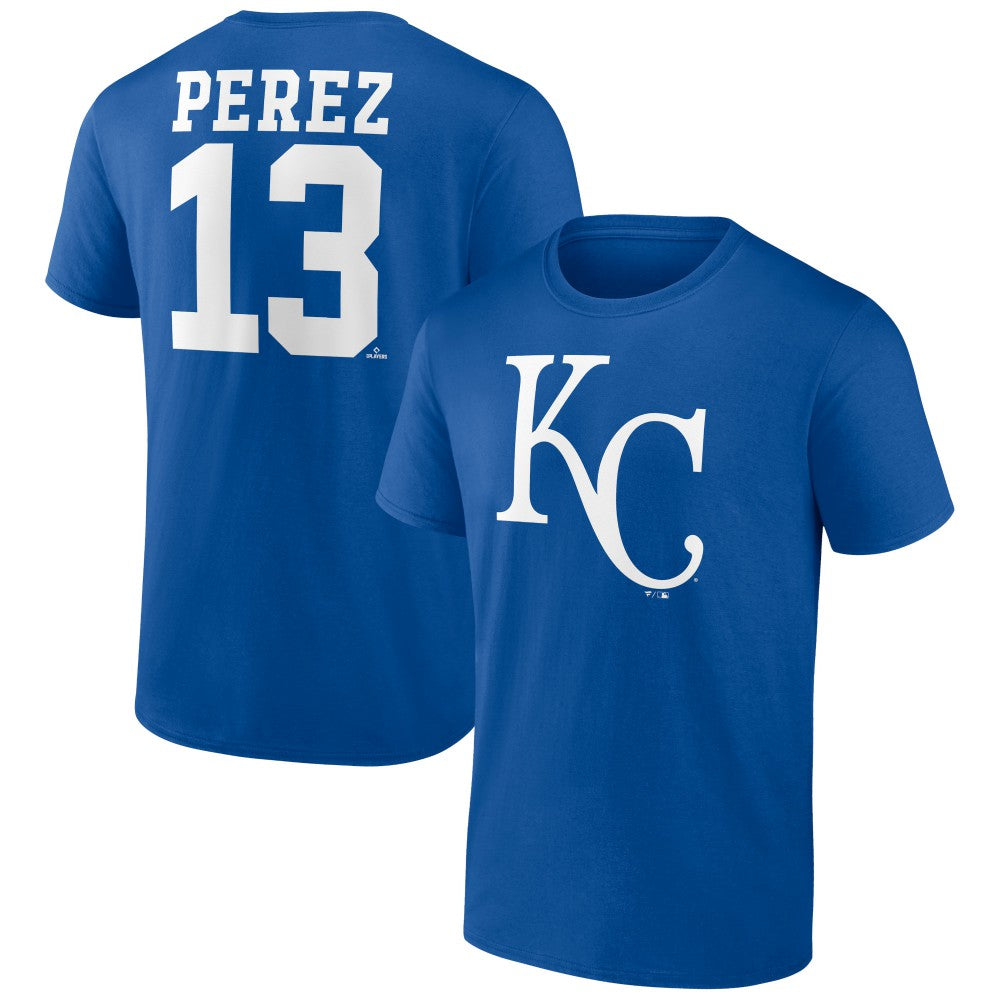 Salvador Perez Kansas City Royals Player Icon Name & Number T-Shirt - Royal