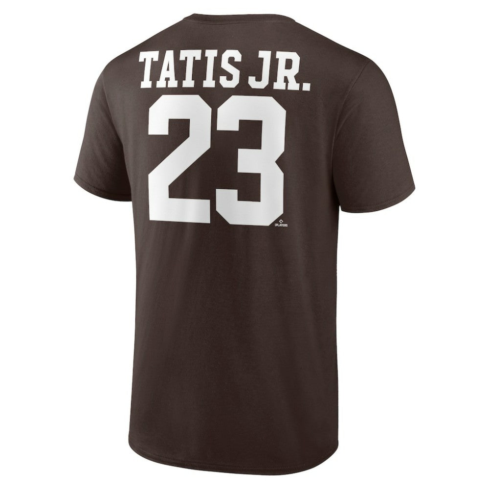 Fernando Tatis Jr. San Diego Padres Player Icon Name & Number T-Shirt - Brown