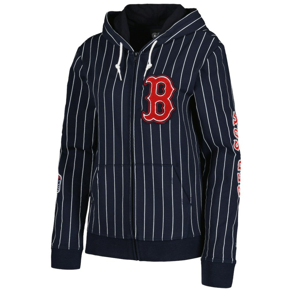 Boston Red Sox Women's Pinstripe Tri-Blend Full-Zip Jacket - Navy | New Era