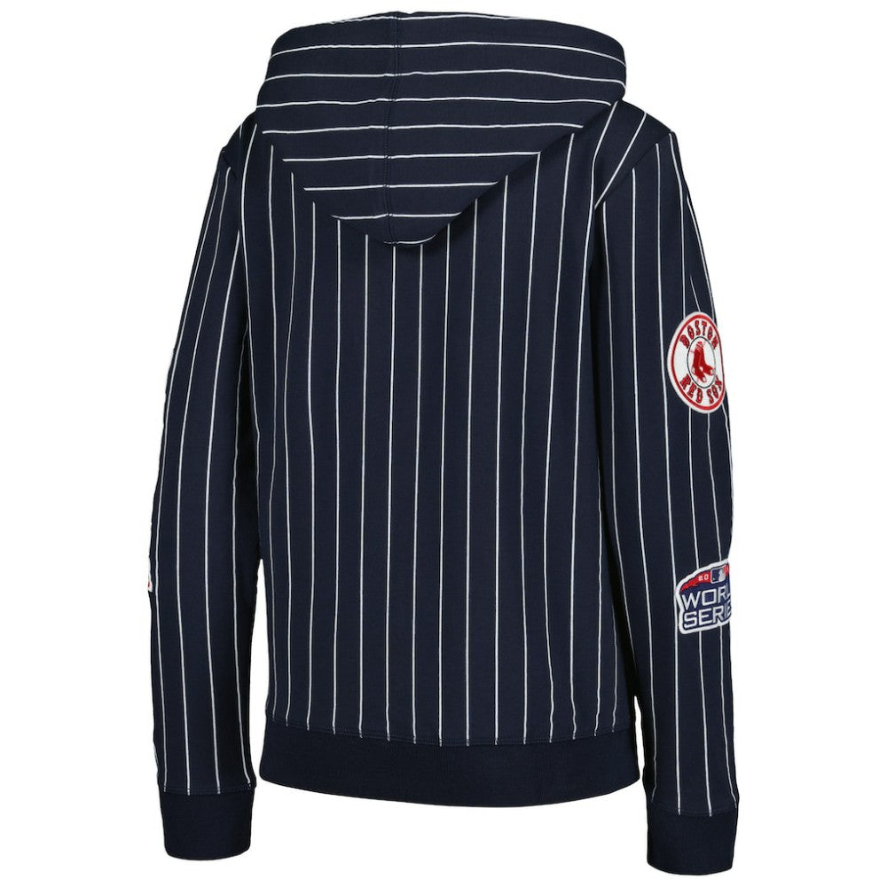 Boston Red Sox Women's Pinstripe Tri-Blend Full-Zip Jacket - Navy | New Era