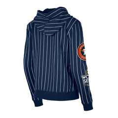 Houston Astros Women's Pinstripe Tri-Blend Full-Zip Hoodie Jacket - Navy | New Era