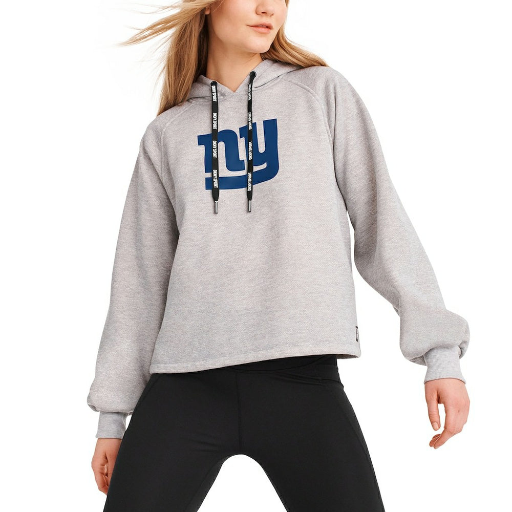 New York Giants DKNY Sport Women's Debbie Dolman Raglan Pullover Hoodie - Heather Gray cheap