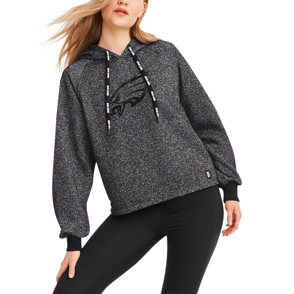 Philadelphia Eagles DKNY Sport Women's Debbie Dolman Raglan Pullover Hoodie - Black cheap