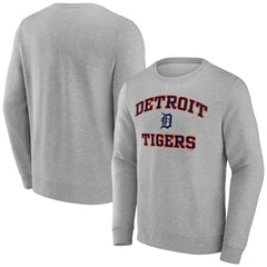 Detroit Tigers Heart & Soul Pullover Sweatshirt - Heather Gray