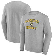 Milwaukee Brewers Heart & Soul Pullover Sweatshirt - Heather Gray