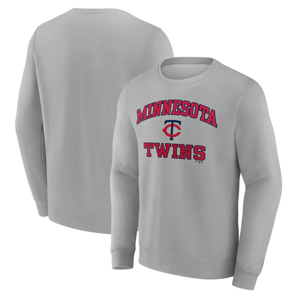 Minnesota Twins Heart & Soul Pullover Sweatshirt - Heather Gray