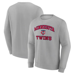 Minnesota Twins Heart & Soul Pullover Sweatshirt - Heather Gray