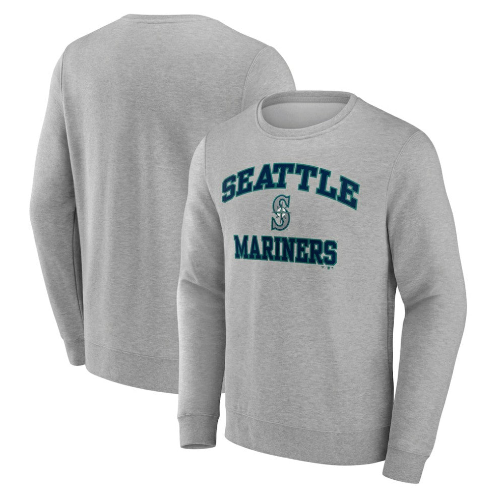 Seattle Mariners Heart & Soul Pullover Sweatshirt - Heather Gray
