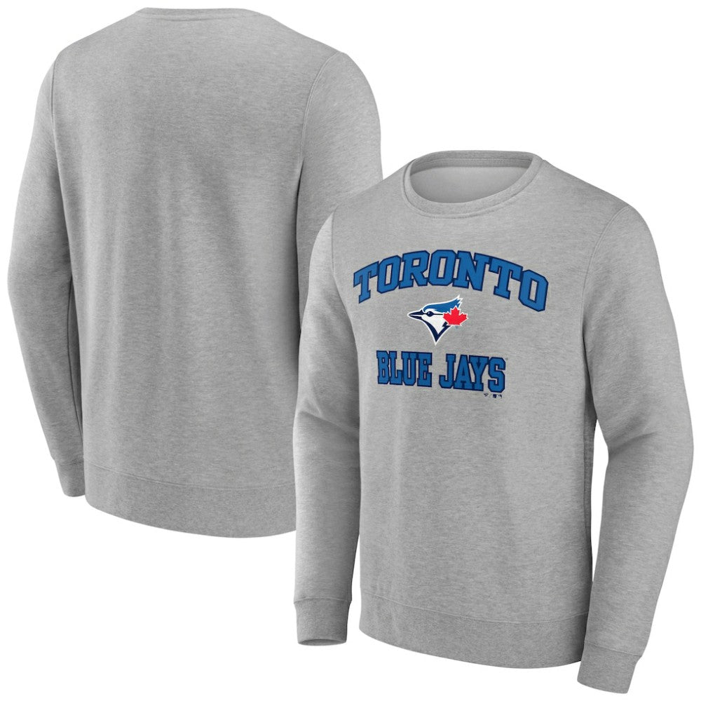 Toronto Blue Jays Heart & Soul Pullover Sweatshirt - Heather Gray