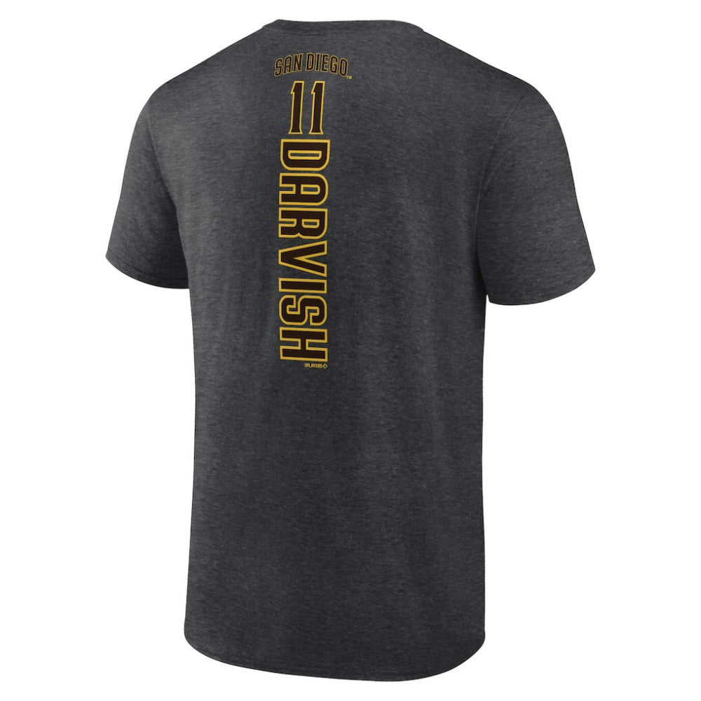 Yu Darvish San Diego Padres Playmaker Name & Number T-Shirt - Charcoal