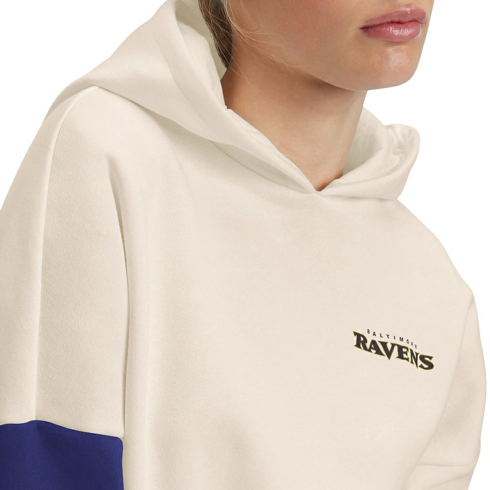Baltimore Ravens Tommy Hilfiger Women's Harriet Pullover Hoodie - Cream/Purple discount