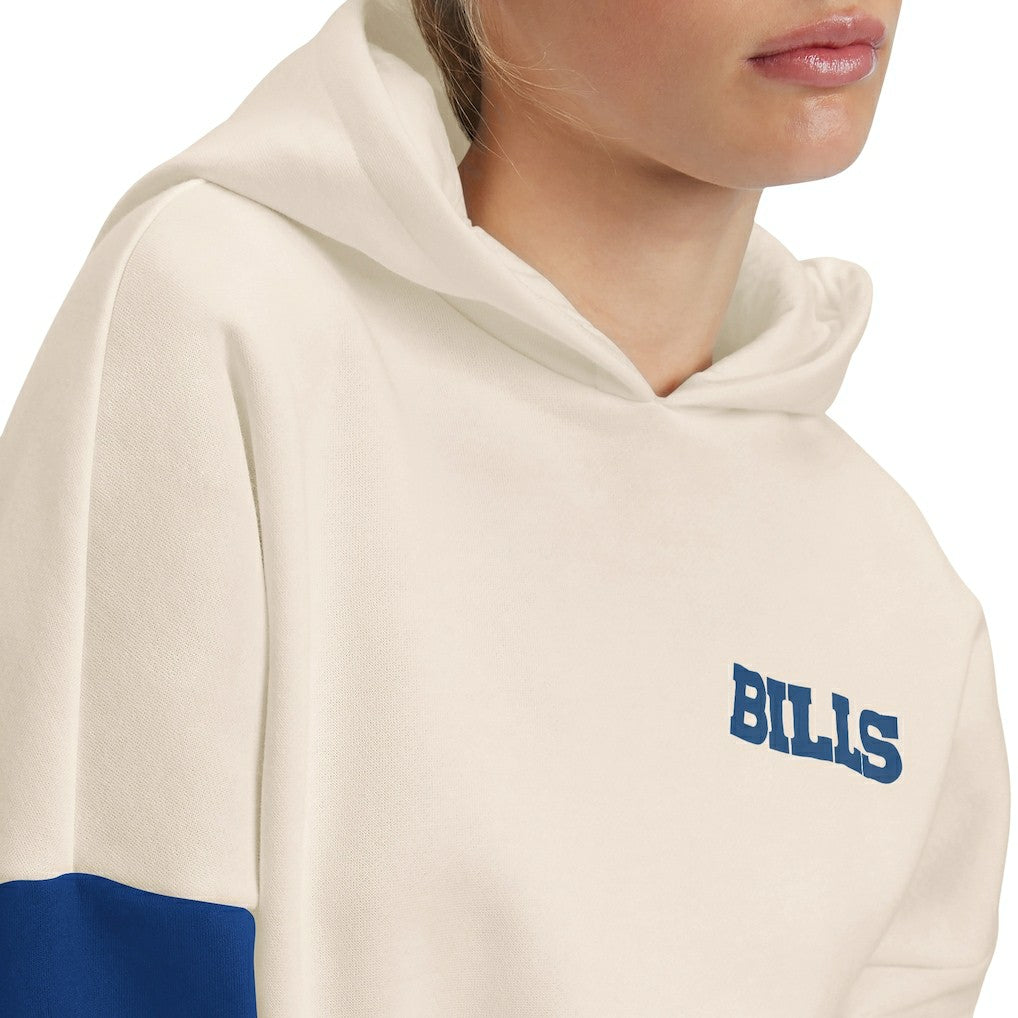 Buffalo Bills Tommy Hilfiger Women's Harriet Pullover Hoodie - Cream/Royal on sale