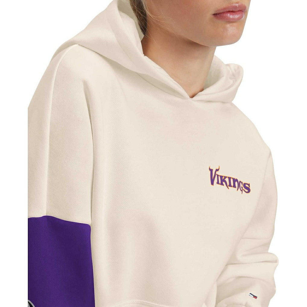 Minnesota Vikings Tommy Hilfiger Women's Harriet Pullover Hoodie - Cream/Purple outlet