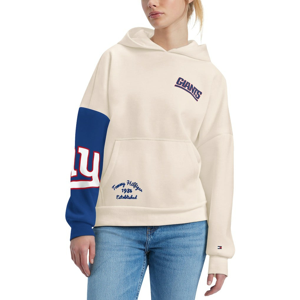 New York Giants Tommy Hilfiger Women's Harriet Pullover Hoodie - Cream/Royal outlet