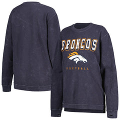 Denver Broncos G-III 4Her by Carl Banks Women's Comfy Cord Pullover Sweatshirt - Navy on sale