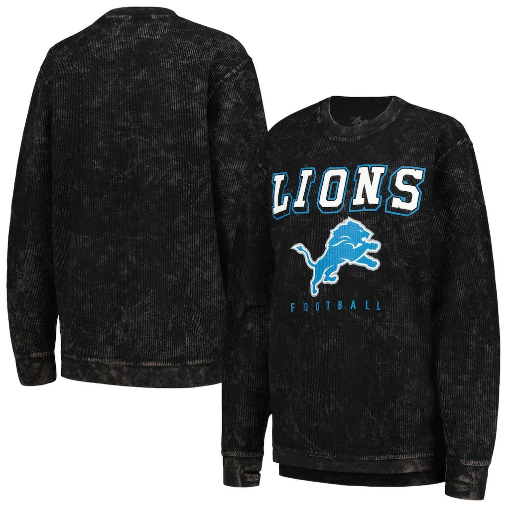 Detroit Lions G-III 4Her by Carl Banks Women's Comfy Cord Pullover Sweatshirt - Black on sale