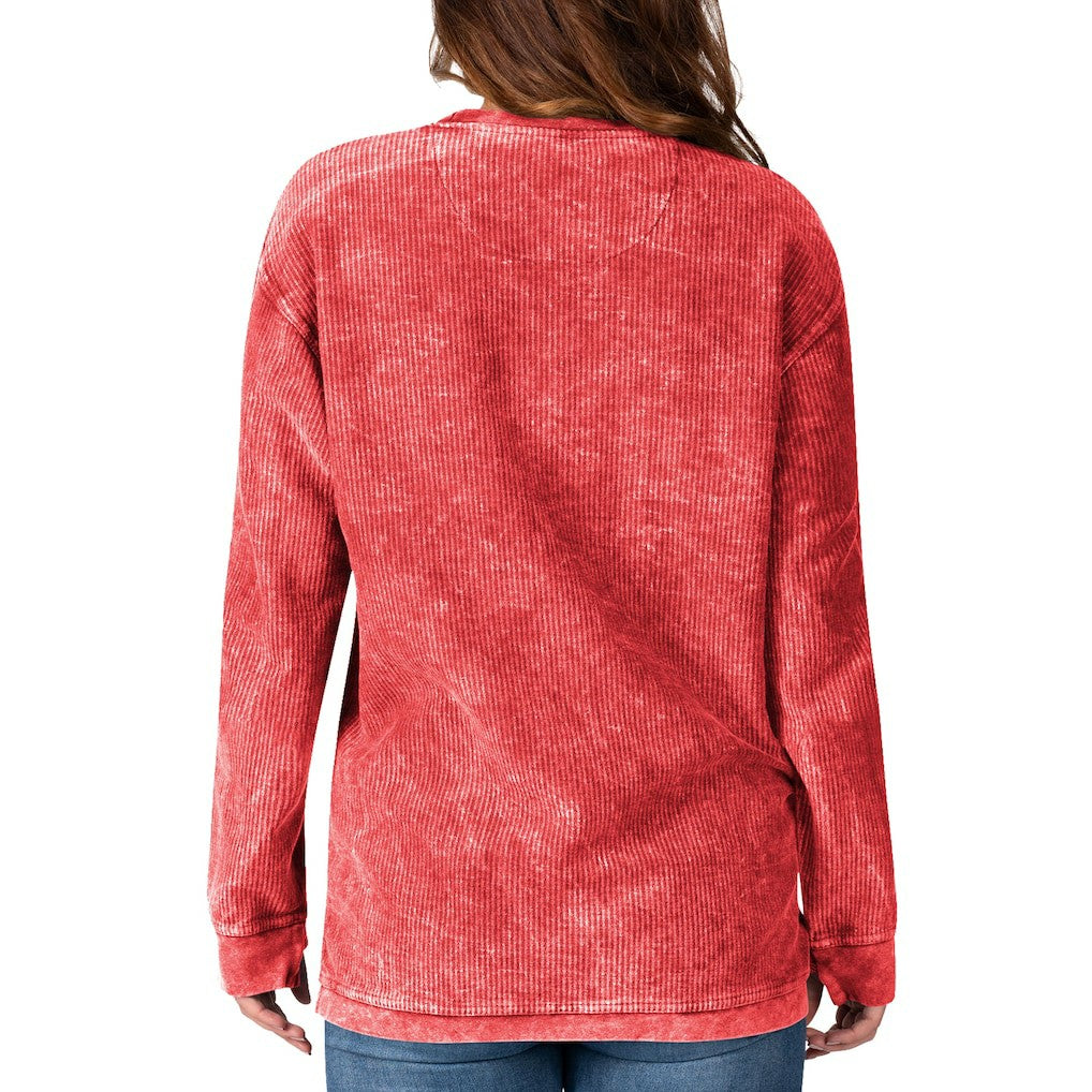 Kansas City Chiefs G-III 4Her by Carl Banks Women's Comfy Cord Pullover Sweatshirt - Red sale