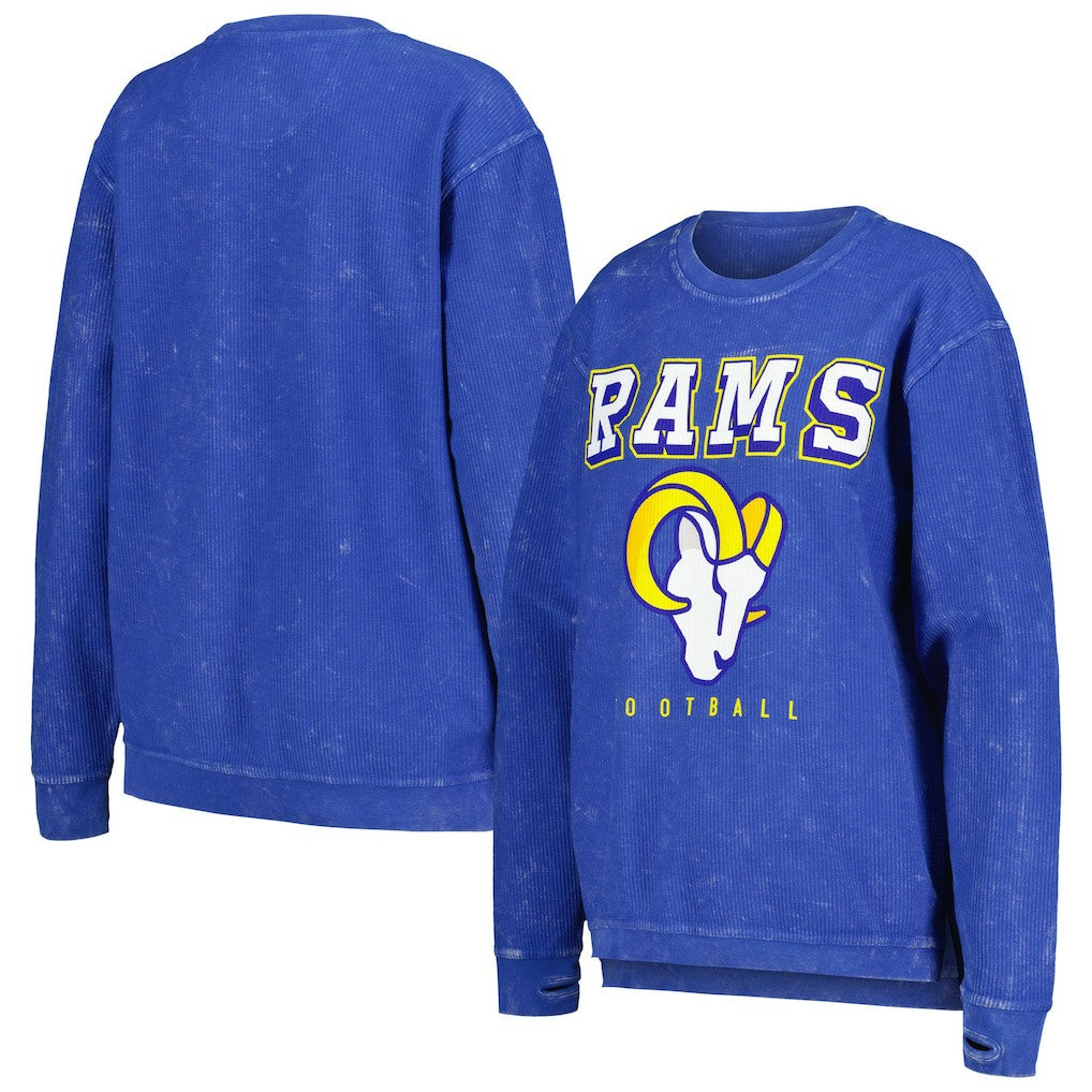 Los Angeles Rams G-III 4Her by Carl Banks Women's Comfy Cord Pullover Sweatshirt - Royal online