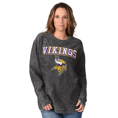 Minnesota Vikings G-III 4Her by Carl Banks Women's Comfy Cord Sweatshirt - Gray sale