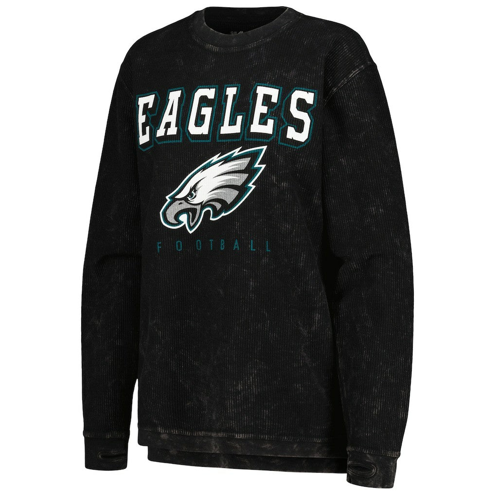 Philadelphia Eagles G-III 4Her by Carl Banks Women's Comfy Cord Pullover Sweatshirt - Black outlet