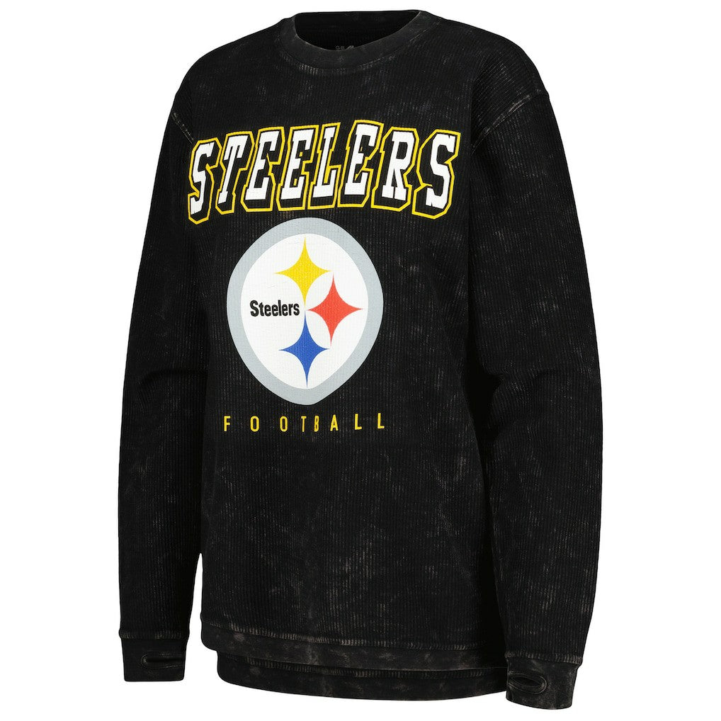Pittsburgh Steelers G-III 4Her by Carl Banks Women's Comfy Cord Pullover Sweatshirt - Black outlet