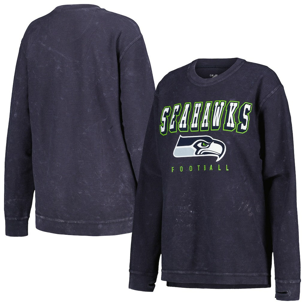 Seattle Seahawks G-III 4Her by Carl Banks Women's Comfy Cord Pullover Sweatshirt - College Navy online