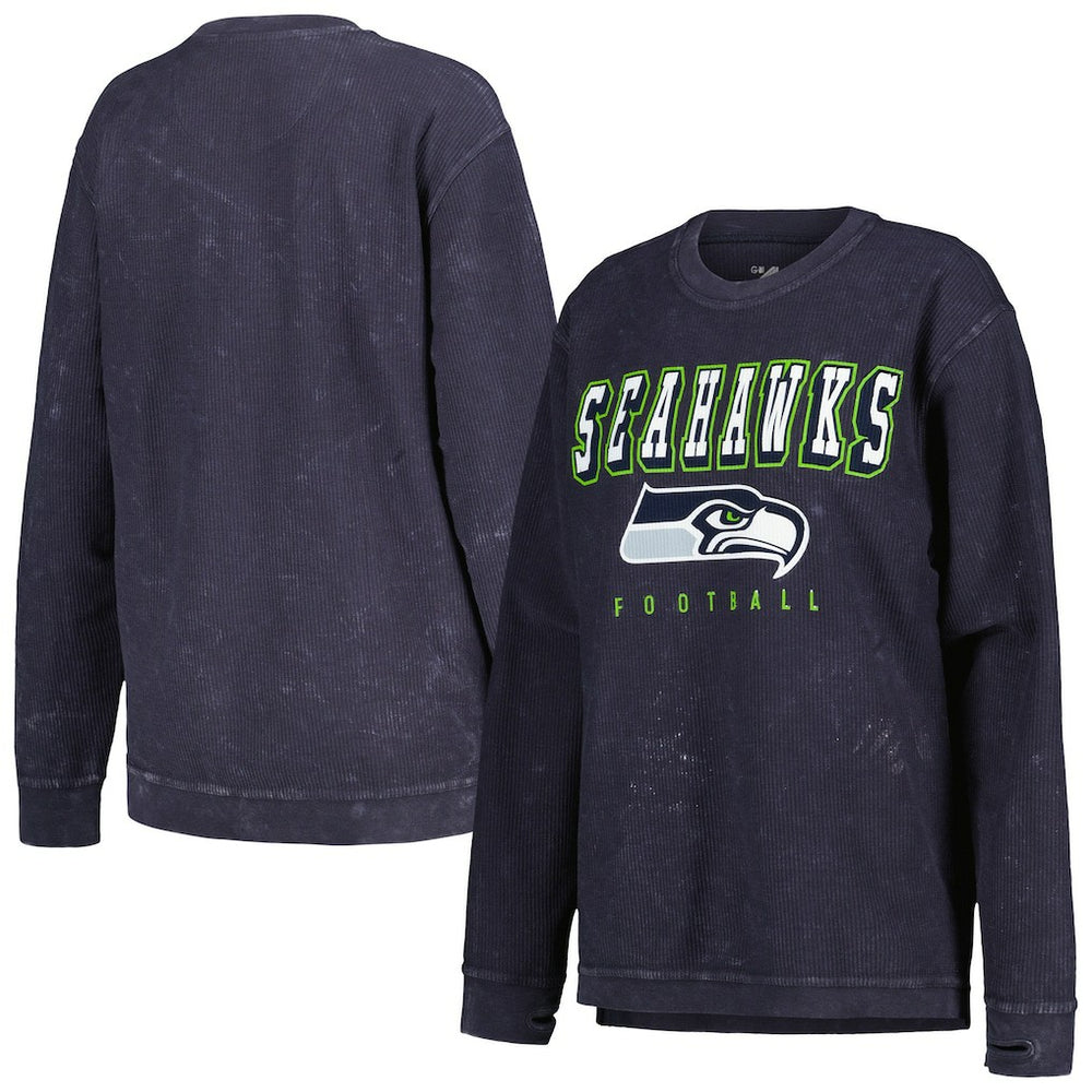 Seattle Seahawks G-III 4Her by Carl Banks Women's Comfy Cord Pullover Sweatshirt - College Navy online