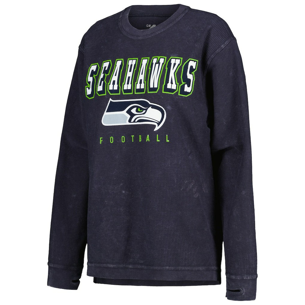 Seattle Seahawks G-III 4Her by Carl Banks Women's Comfy Cord Pullover Sweatshirt - College Navy online